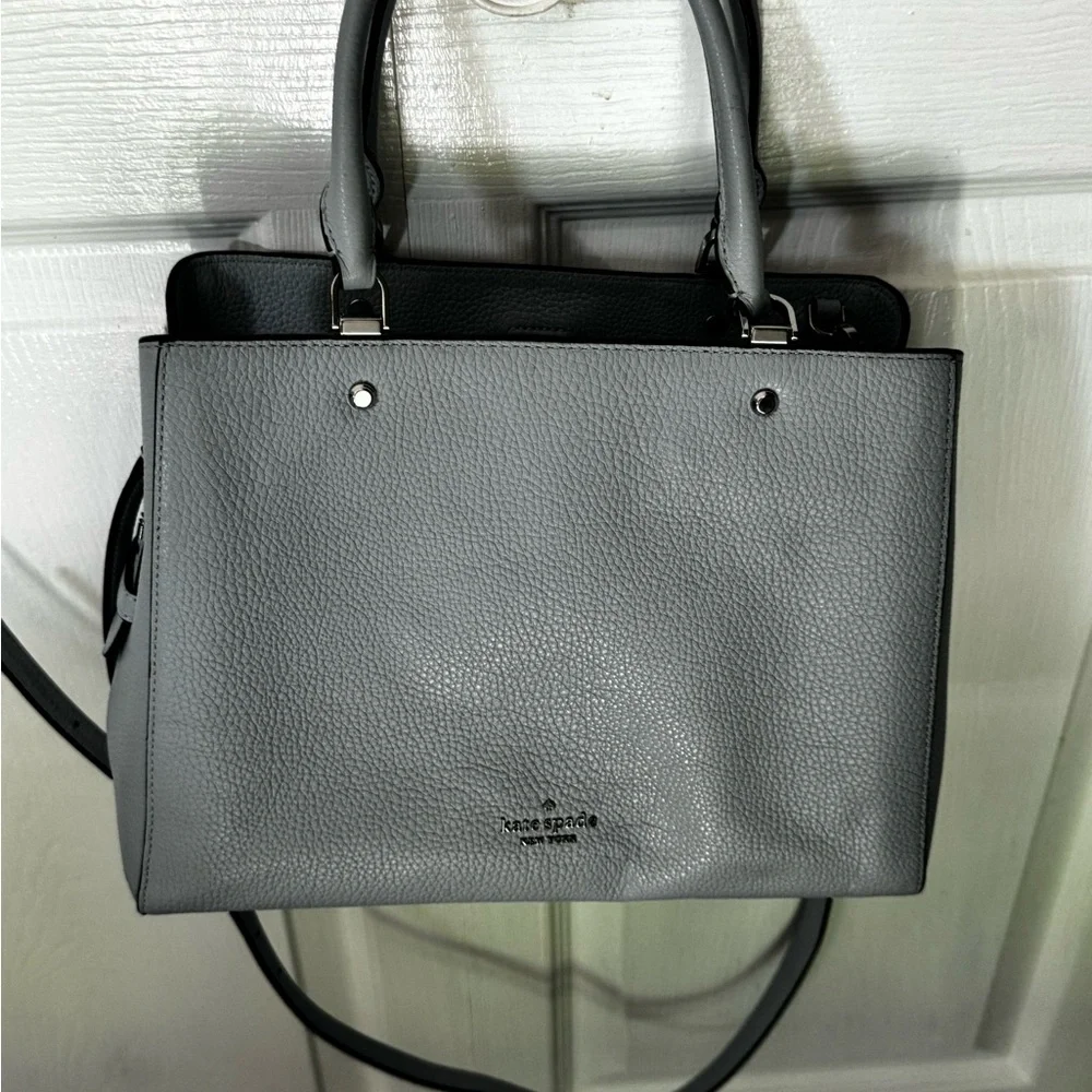 Kate Spade light blue Pebbled Leather Tote